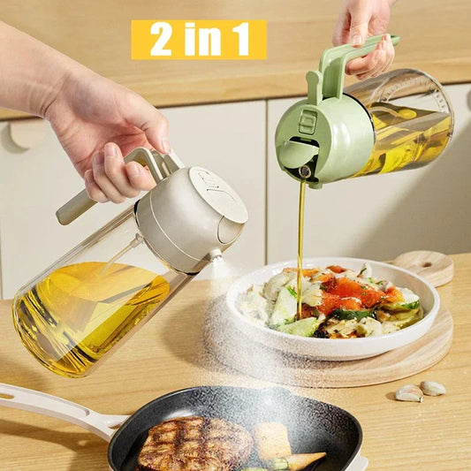 2-in-1 Glass Oil Dispenser and Sprayer